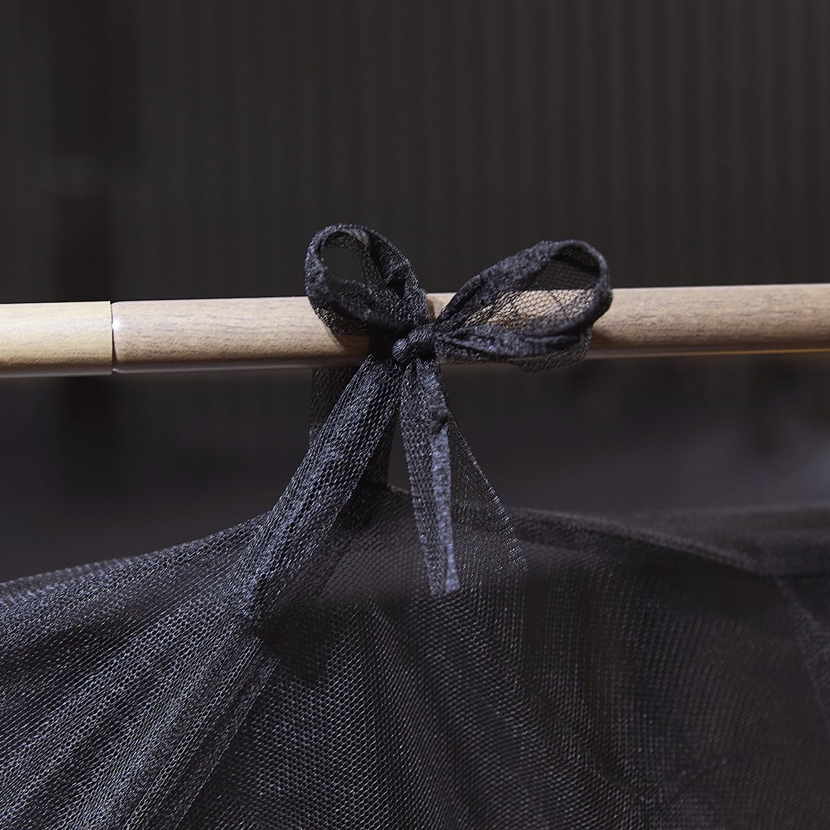Kertnic Black Canopy Bed Curtains for Girls & Adults, Queen King Bed Canopy Drapes Netting, Practical Mosquito Net for Bed (King- 86" W*78" L*82" H)