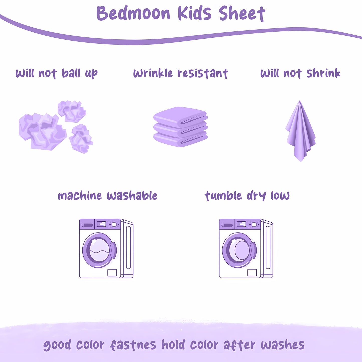 Softan Kids Bed Sheet Set, 3-Piece Twin Sheets Set, Microfiber Fitted Sheet with Corner Straps, Breathable & Silky Soft Purple Flower Butterfly Pattern Sheet and Pillowcase Sets
