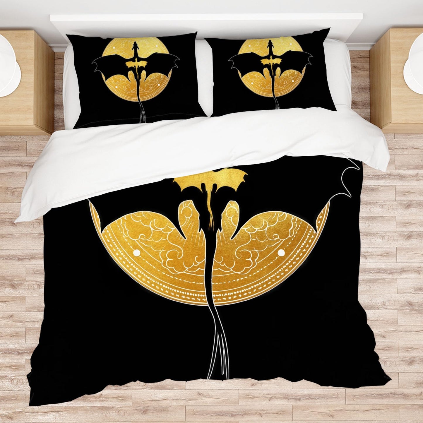Allenjoy Book Loves Dragon Wing Black Comforter Set with 1 Pillowcase for Women Teens Fans Daughter Sister Bedroom Nursery Bedding Room Decor, Machine Washable Durable, Twin Size