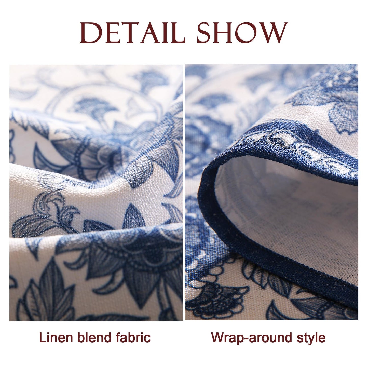 patdrea Elegant French Linen Tablecloth,Round,Diameter 67"-Lantang A