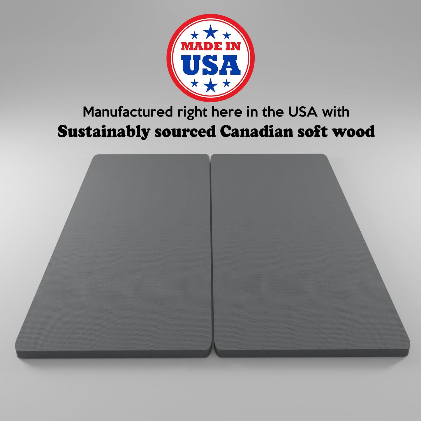 Treaton, 1.5-Inch Split Fully Assembled Bunkie Board for Mattress/Bed Support, Queen Grey.