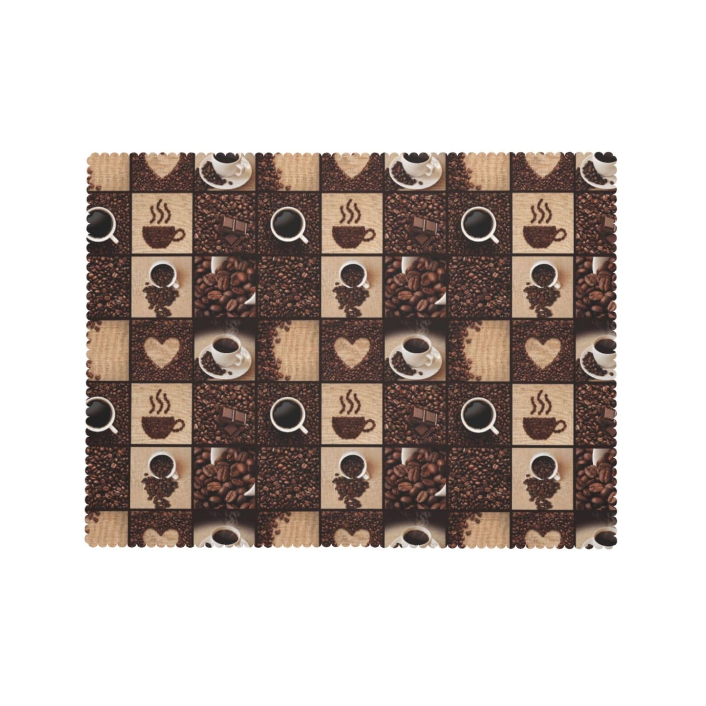 VIMPEYDON Coffee Print Rectangle Table Cloth for Dining Tables,Reusable Modern Art Coffee Cup Bean Abstract Love Heart Print Tablecloths Decoration Table Cover for Kitchen,Holiday,Party, 54x72 Inch