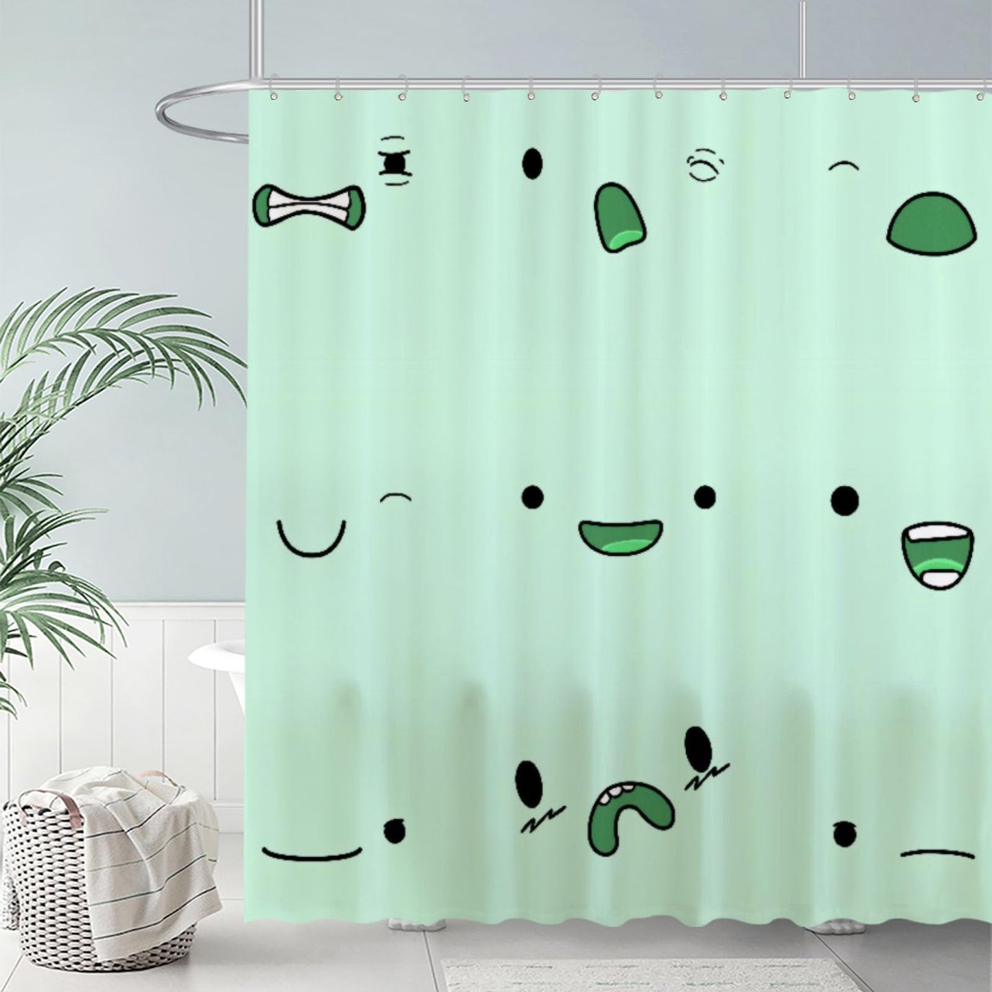 Funnytree Questing Duo Shower Curtain, Land of Ooo Explorer Bathroom Decor, Waterproof Fabric Durable Easy Care Washable, 72"X72"(Hooks Not Included) SC00318-002