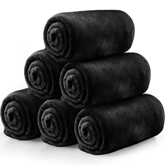 Tinideya Flannel Fleece Throw Blanket Bulk 50 x 60 Inch Soft Fleece Blanket Warm Throw Blankets Coral Blankets for Couch Sofa Home Wedding Gifts Season