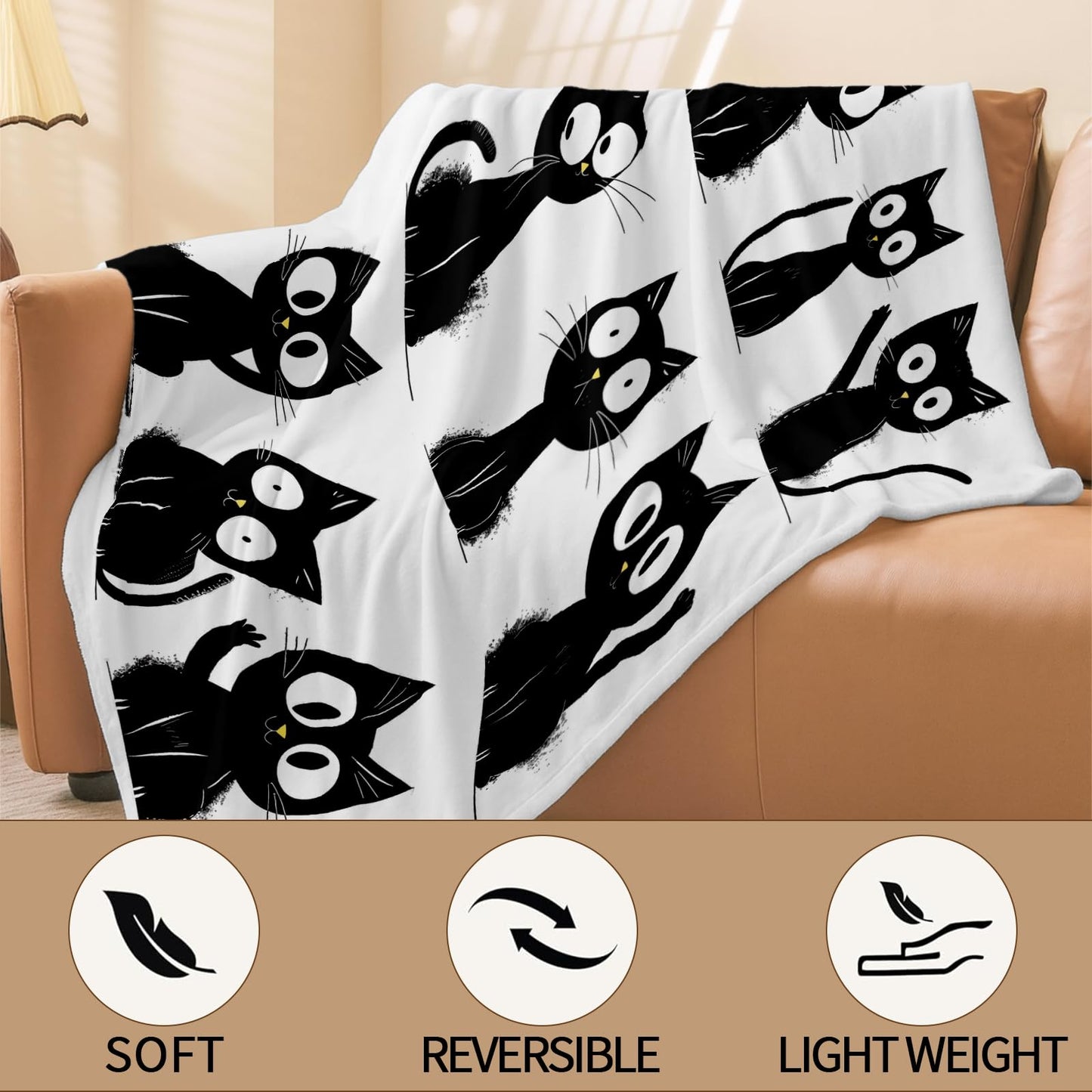 Flying Mallard Duck Blanket, Lightweight Cozy Blue Sky and Clouds Throw Blanket Gifts for Women Men Girls Kids, 50×60 Inch Soft Warm Flannel Throws for Bed Decor Travel Couch