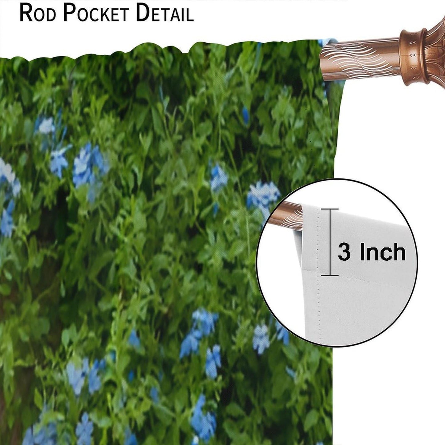 Stone Brick Wall Blackout Curtain,Retro Rocks Stone Wall Green Leaves Nature Scenery Rod Pocket Drapes Treatments Window Curtains for Kitchen Living Room Office Cafe Decor 21"W x 45"L (Pack of 2)
