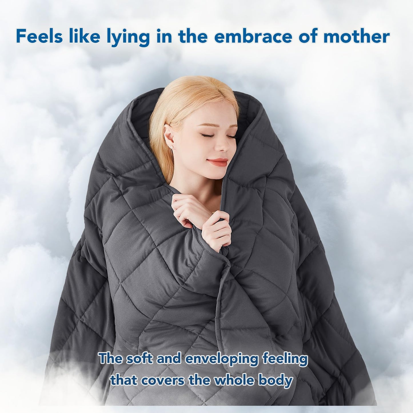 Topcee Weighted Blanket (20lbs 60"x80" Queen Size) for Adult All-Season Summer Fall Winter Cooling Breathable Heavy Microfiber Material with Glass Beads Big Blanket Soft Thick Comfort