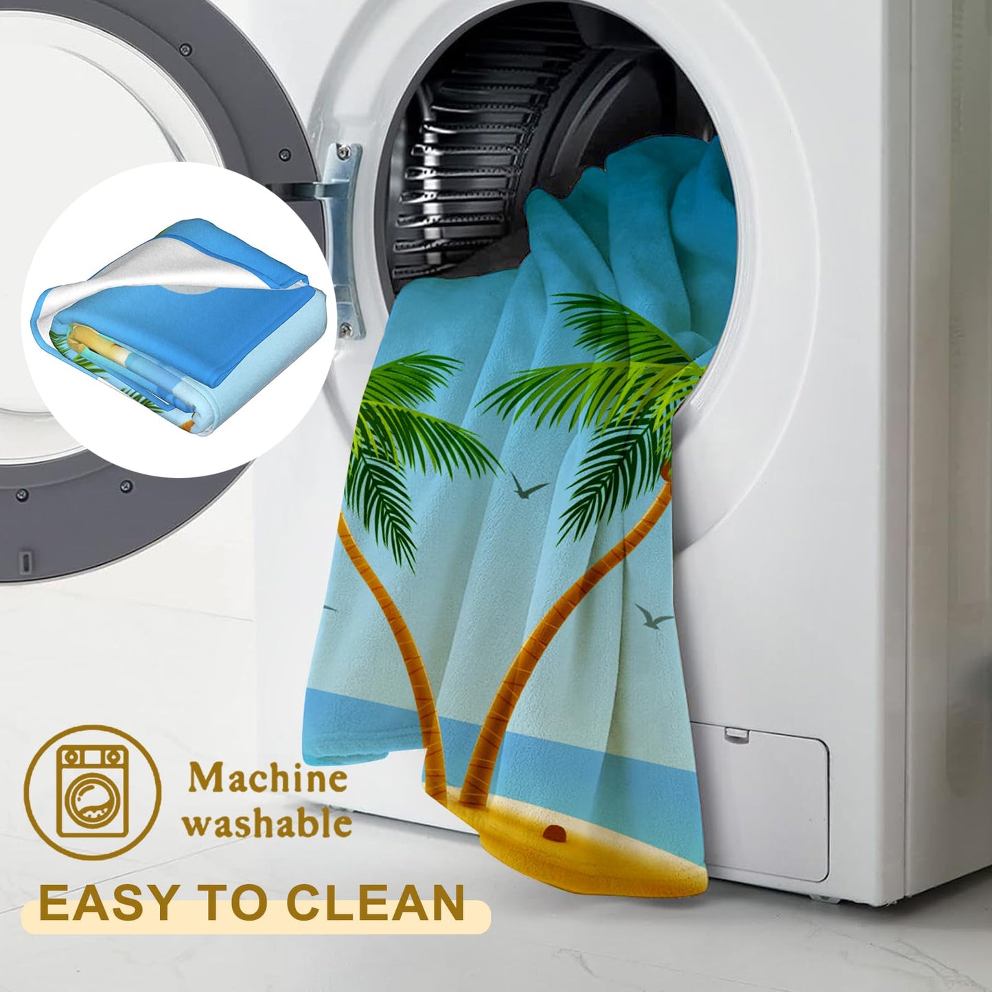 ainori Farmhouse Rooster Throw Blanket 50x60 in, Blue Chicken Flowers Blankets for Couch Bedroom Living Room Indoor Decor, Lightweight Soft Cozy Bedding Birthday Gift for Kids Boys Adults