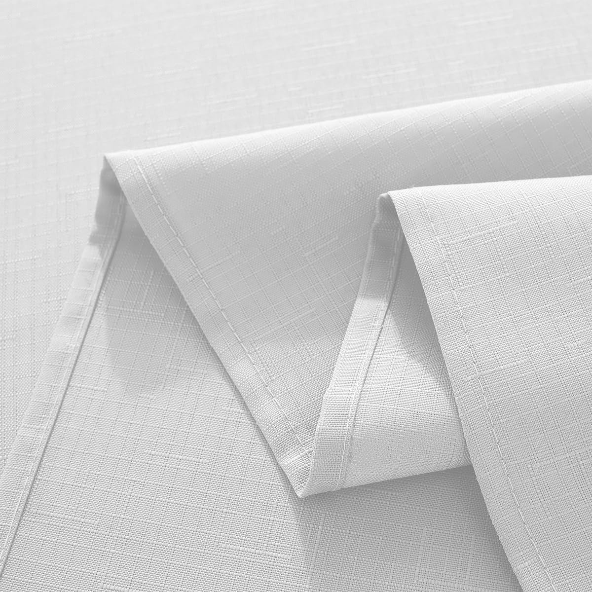 SASTYBALE White Tablecloth Rectangle, Spillproof Table Cloth Wrinkle Resistant Washable Textured Table Cover for Kitchen Dinning Parties Farmhouse Outdoor 52" x 70"