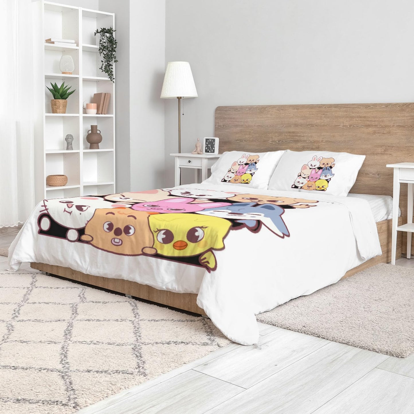 Allenjoy Twin Size Group Comforter Set Youth Soundwave Bed Bedding Sets Bedroom Decor with 1 Pillowcase SC00049-005