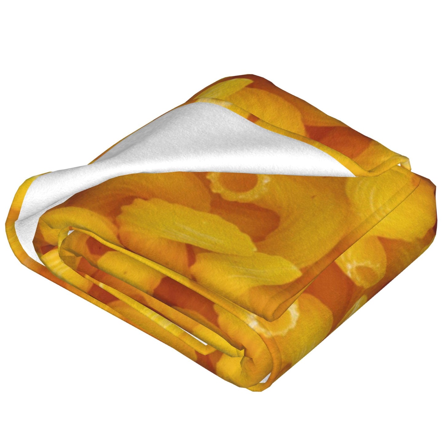Yellow Italian Pasta Food Blanket Funny Food Soft Throw Flannel Blankets for Bed Couch Bedroom Living Room 60"x50"