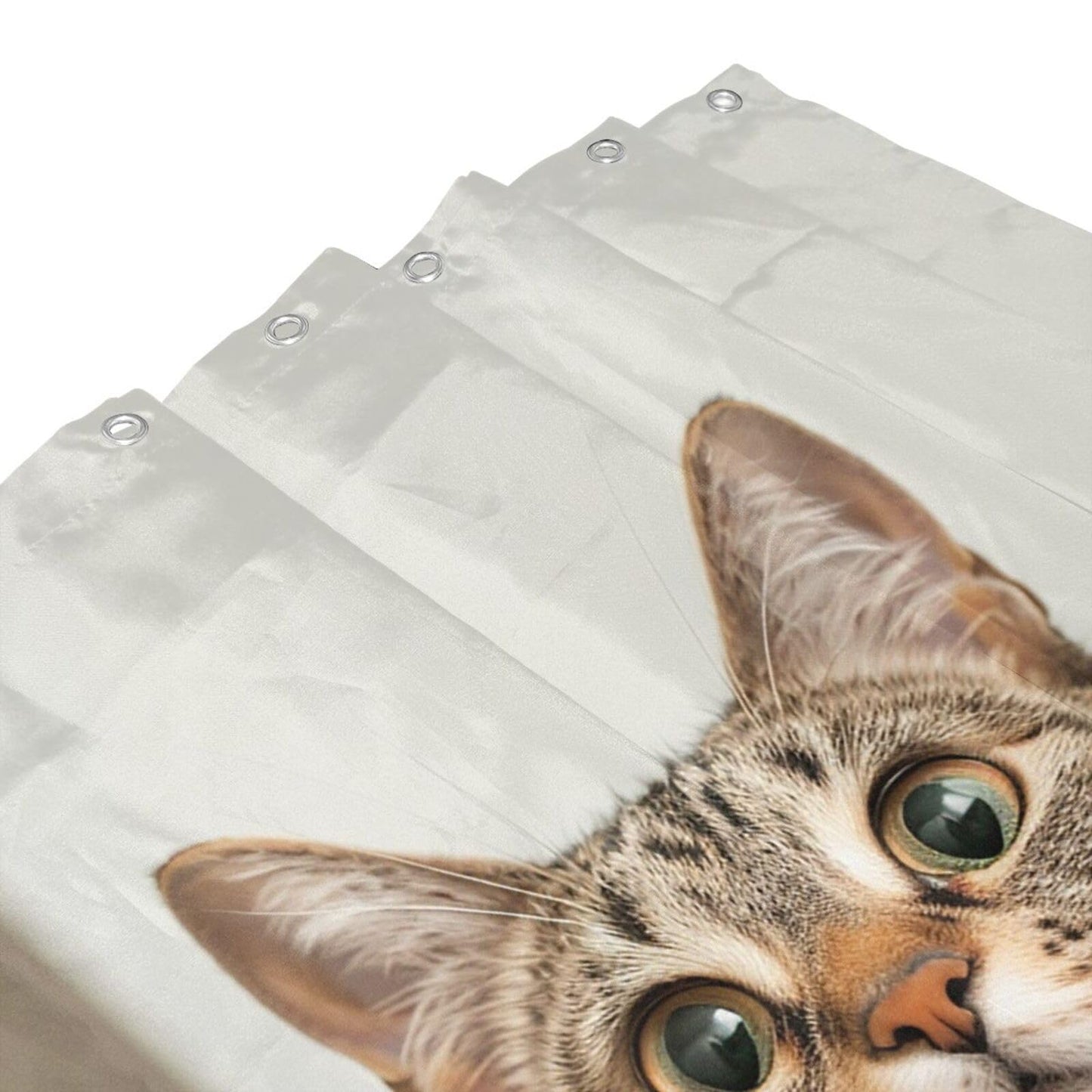 Myfsucce Funny Cat 72 * 72 Inch Shower Curtain Waterproof Bathroom Curtains with Grommets and Hooks for Bathroom Decor