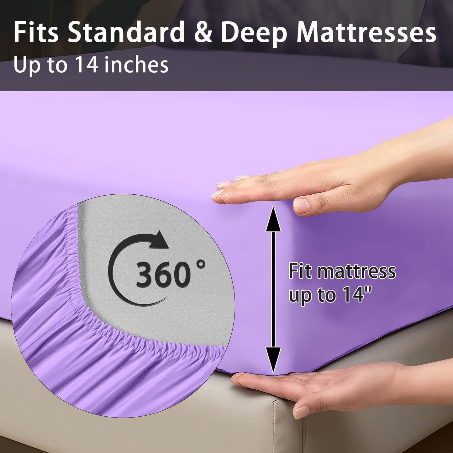 Pamnest Comforter Set Queen Size, Purple Marble Black Gold 7 Pcs Bedding Set for Kids and Adults, Painting Pink Bed Sheet Sets with Fitted Sheet 2 Pillowcase & 2 Sham for Bedroom Bed Decor