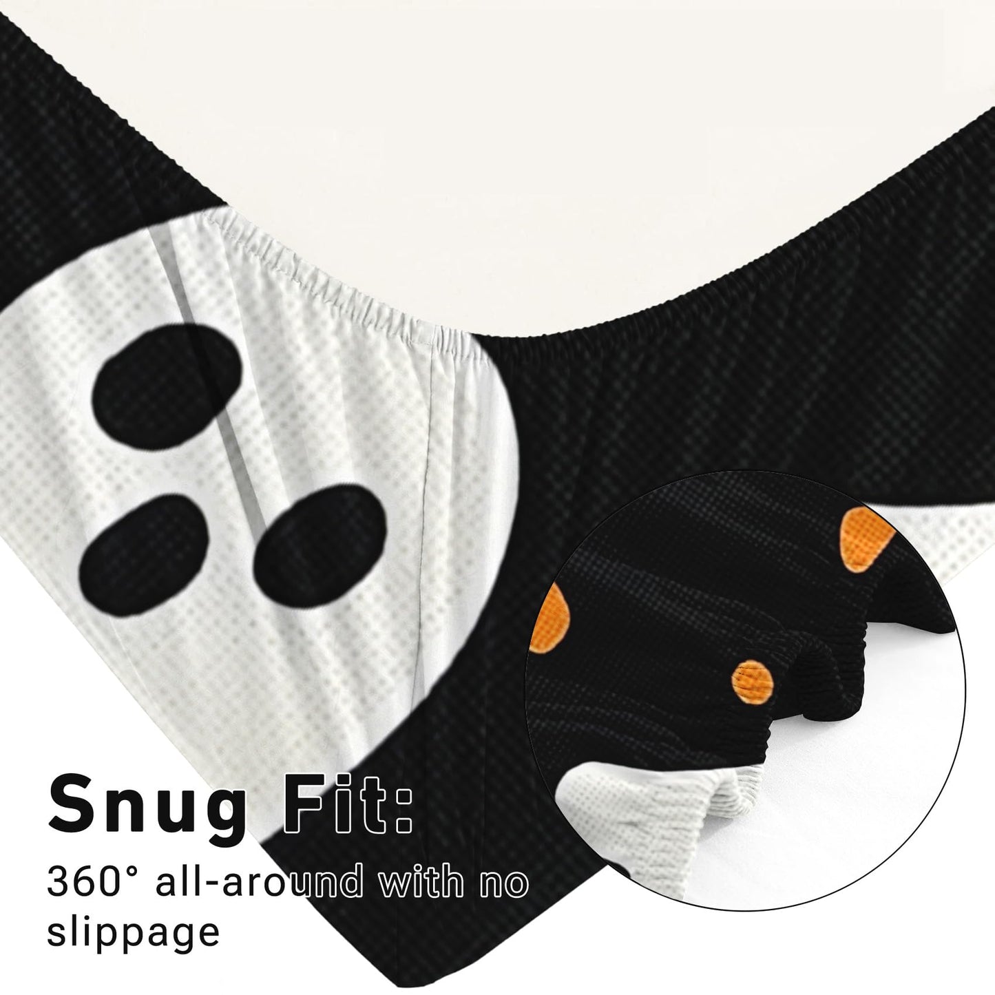 Halloween Sheets Twin Size - Cartoon Ghost Pumpkin Bed Sheet Set - Deep Pocket Soft Microfiber Bedding Set 3 Piece - Fitted Flat Sheet Pillowcase - Halloween Bedroom Decor & Gifts