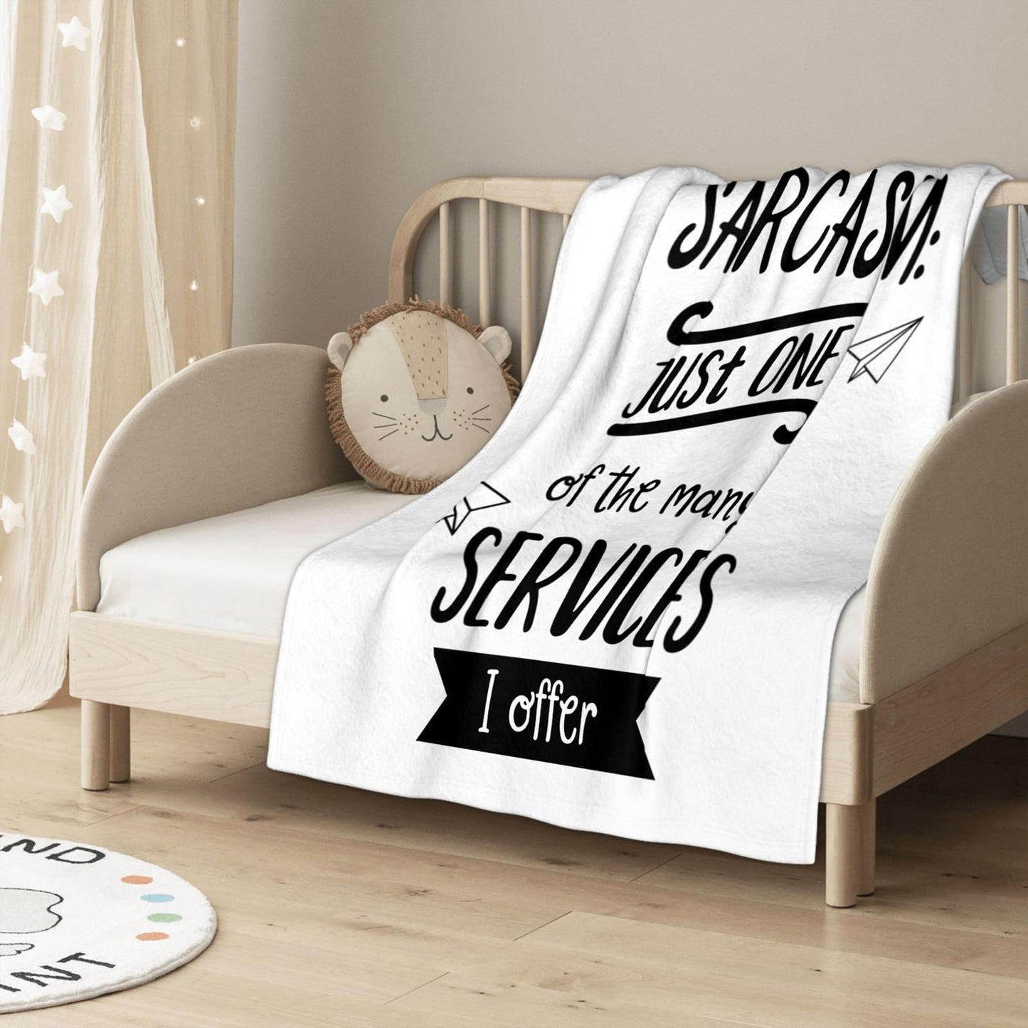 Throw Blanket 40x50 Inch,Funny Calligraphy Quote Cozy Soft Lightweight Fuzzy Flannel Blanket Suitable for Couch Bed Sofa Living Room in All Seasons