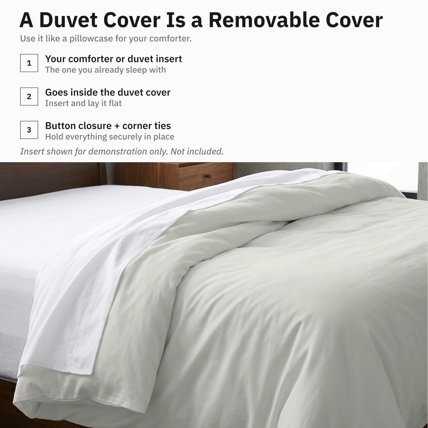 California Design Den Full/Queen Duvet Cover Only - Winner Good Housekeeping Best Bedding Awards 2025, Soft 400 Thread Count Sateen, 100% Cotton Duvet Cover - Ivory (Pale Tone)