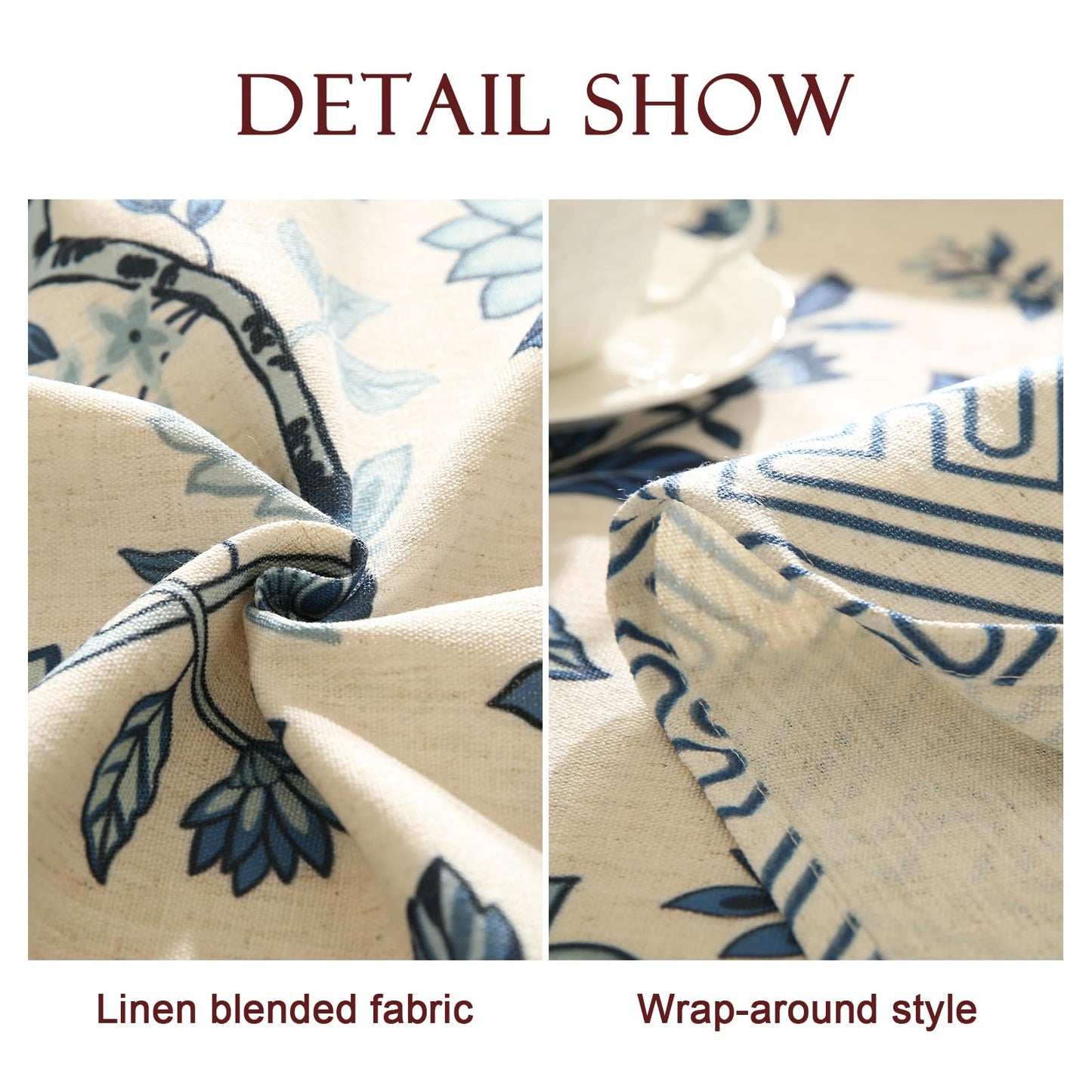 bilin gaier Designer Linen Tablecloth Rectangular,87"x55"-Suqing A