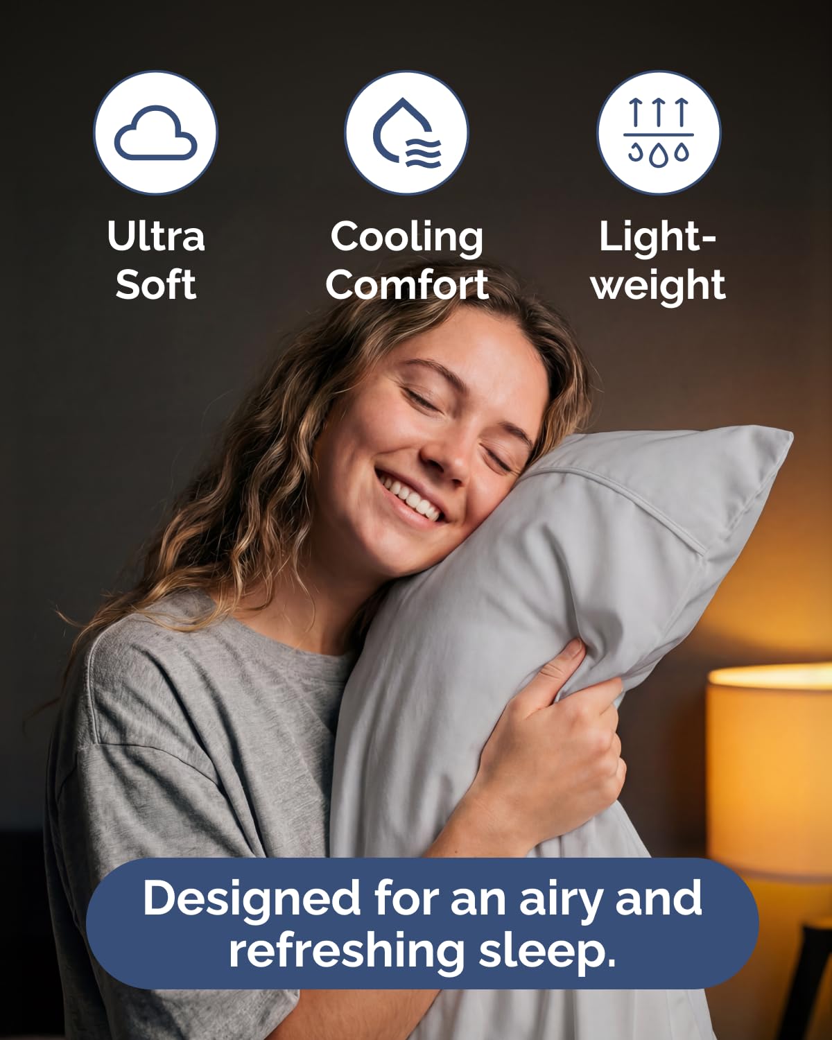 Lightweight 4 Piece Bed Sheet Set Full Size - Cooling Sheets for Hot Sleepers - Breathable Bedding Set w/ 8-16 Inch Deep Pockets - 1 Flat & 1 Fitted & 2 Pillowcases - Wrinkle Resistant - Light Grey