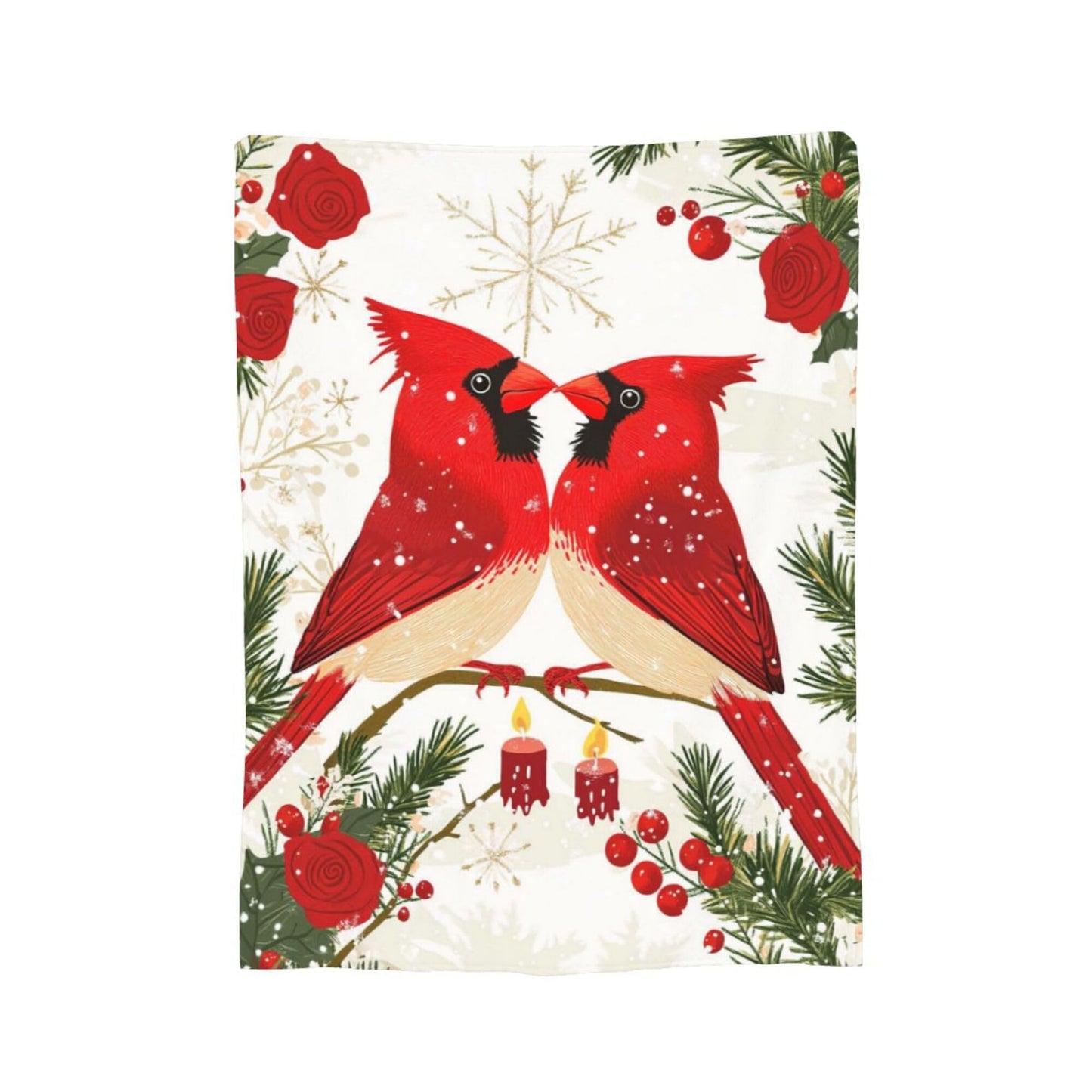 Cardinal Blanket Cardinal Fleece Throw Blanket Super Soft Fuzzy Plush Cozy Warm Cardinals Decor Stuffed Bedding Blankets Gift for Boys Girls Men Women Kids & Adult 50"x40"