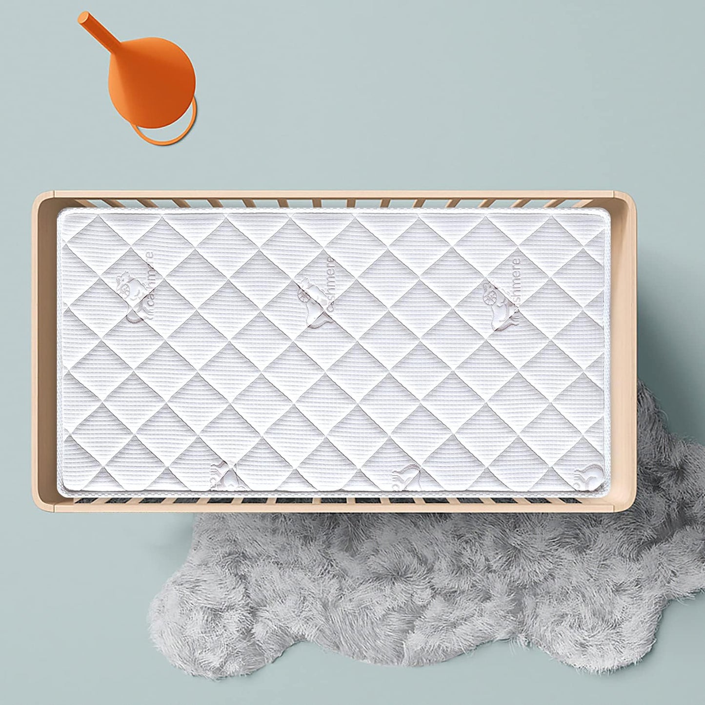 Letmxiu Premium Crib & Toddler Mattress,100% Knitted Fabric, Premium Fleece Surface-Hypoallergenic, 5" Thick Firm Soft Crib Mattress, Non-Toxic - Fits Standard Cribs & Toddler Beds