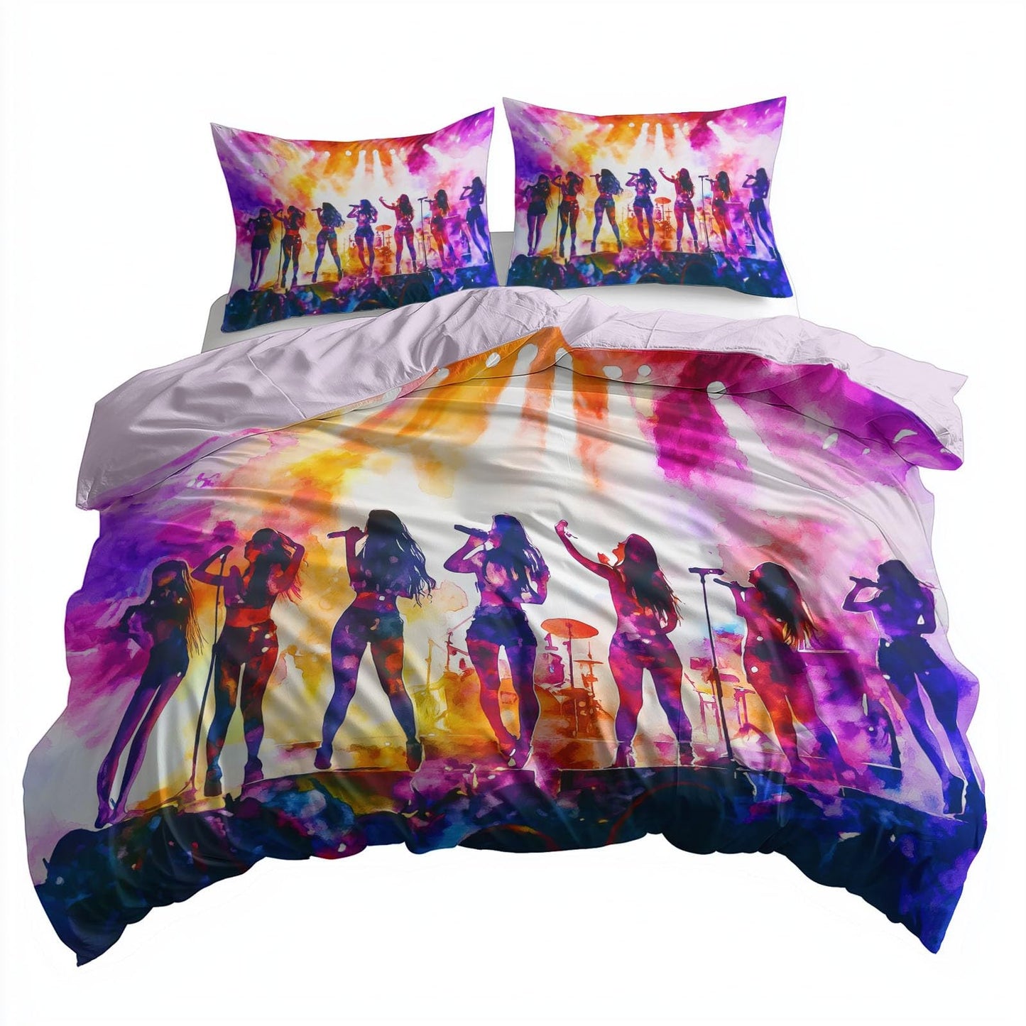 Twin Duvet Cover Set K Pop Girl Group 1 Soft Comforter Cover 68×90 Inches with Zipper Closure Pink, Breathable Hypoallergenic Microfiber Bedding Set for Girls Kids Teens Bedroom Decor