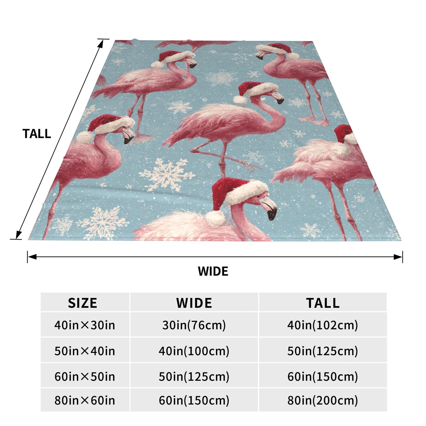 Flamingo Throw Blanket Soft Warm Cozy Christmas Flamingos Blankets Fuzzy Plush Fleece Flamingo Blanket Gifts for Couch Bed Sofa Home Decor 40''X50''