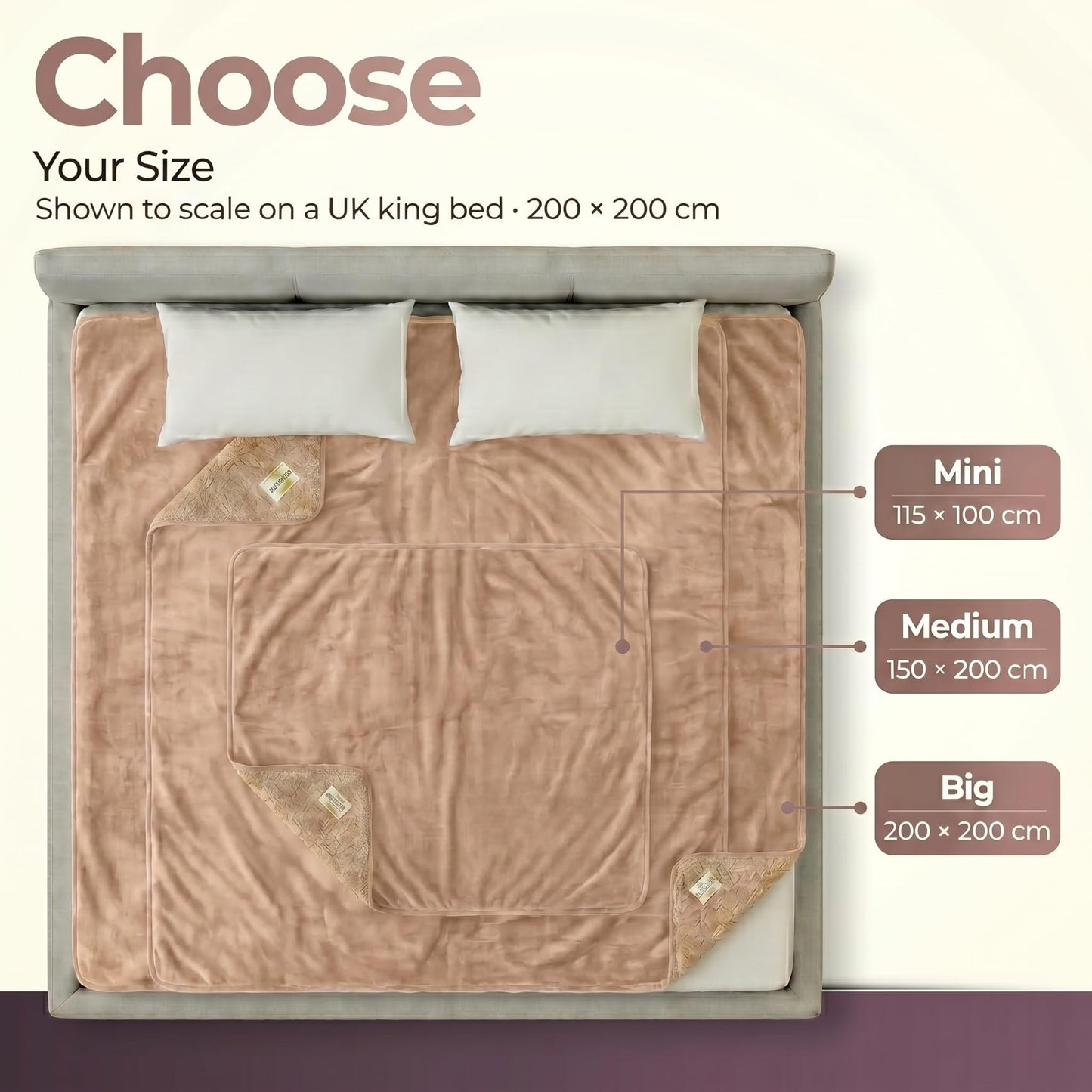 Sacred Weapon Waterproof Blanket Queen Twin Size - Soft Plush Sherpa Fleece Cozy Warm Throw Blanket for Couch Bed, Comfy Sofa Cover Gift, Water Proof Splash Stain Mattress Protector, Beige Tan 50x80