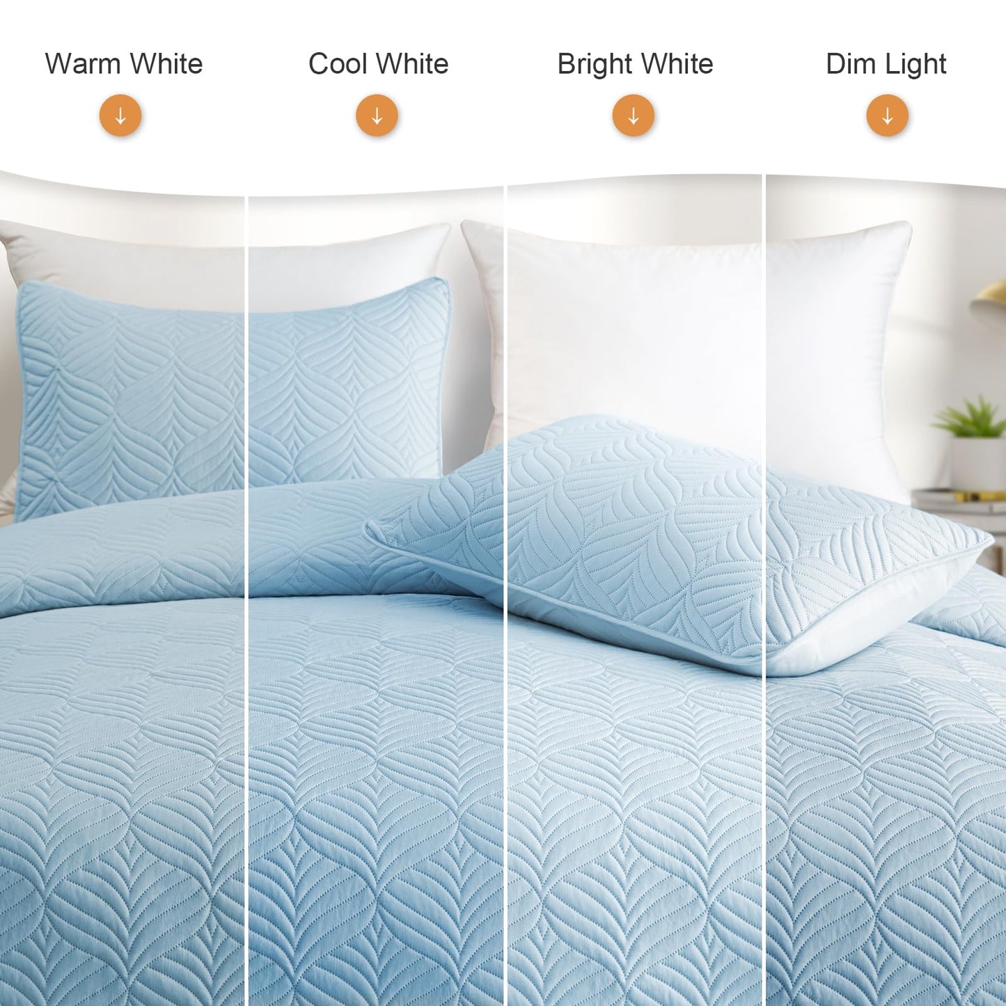 Whale Flotilla Extra Soft Full Queen Quilt Bedding Set, Lightweight Light Blue Bedspreads Quilts Queen Size with Modern Pattern, Reversible 3-Piece Coverlet with 2 Pillow Shames for All Seasons