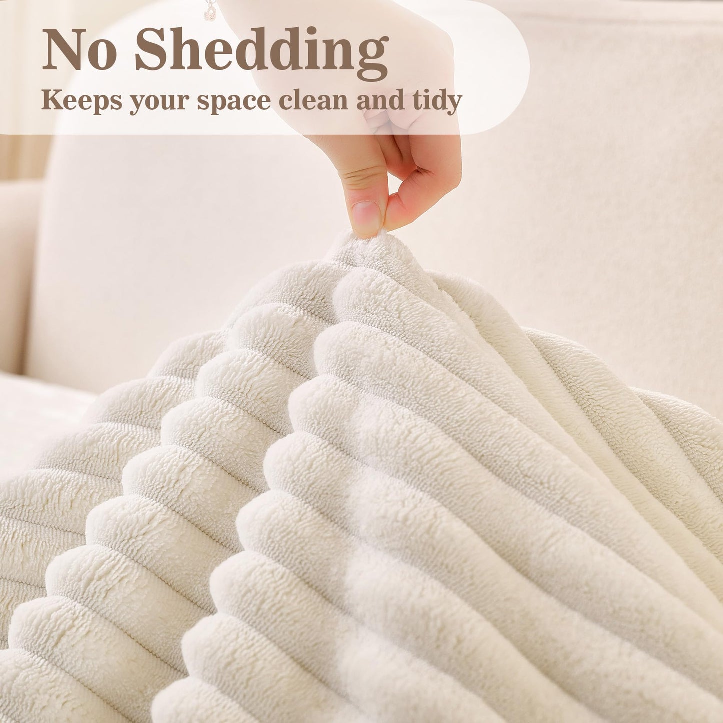 MYSKY HOME 100% Waterproof Couch Cover for Pets, Couch Covers for Sofa, Sectional Couch Covers for Dogs, Sofa Covers Washable Slipcovers Protector Couch Cushion Covers, Off White, 35"x70.9"