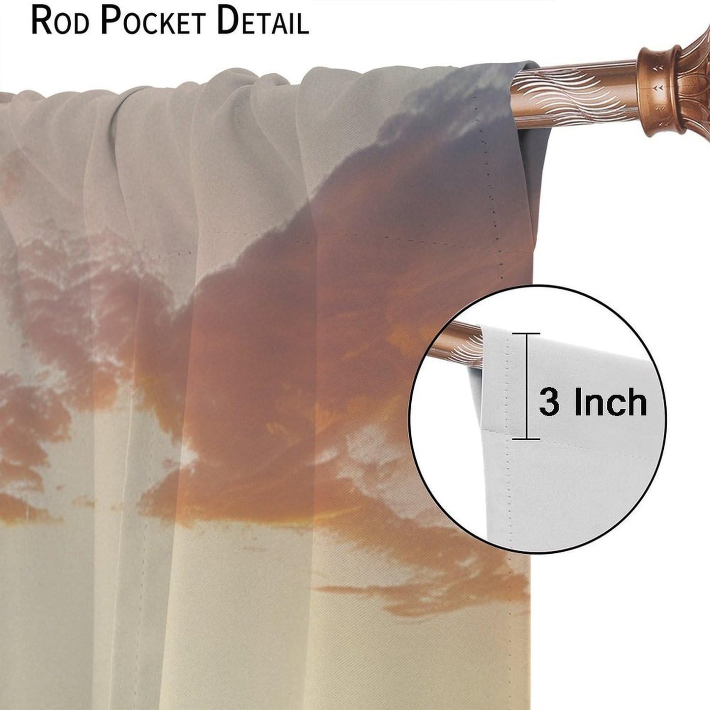 TOWINSFB Fine Sunshine Cruise Ship Blackout Curtains, Nautical Modern Ship Home Decor Rod Pocket Window Drapes for Living Room Bedroom - 42" W x 63" L