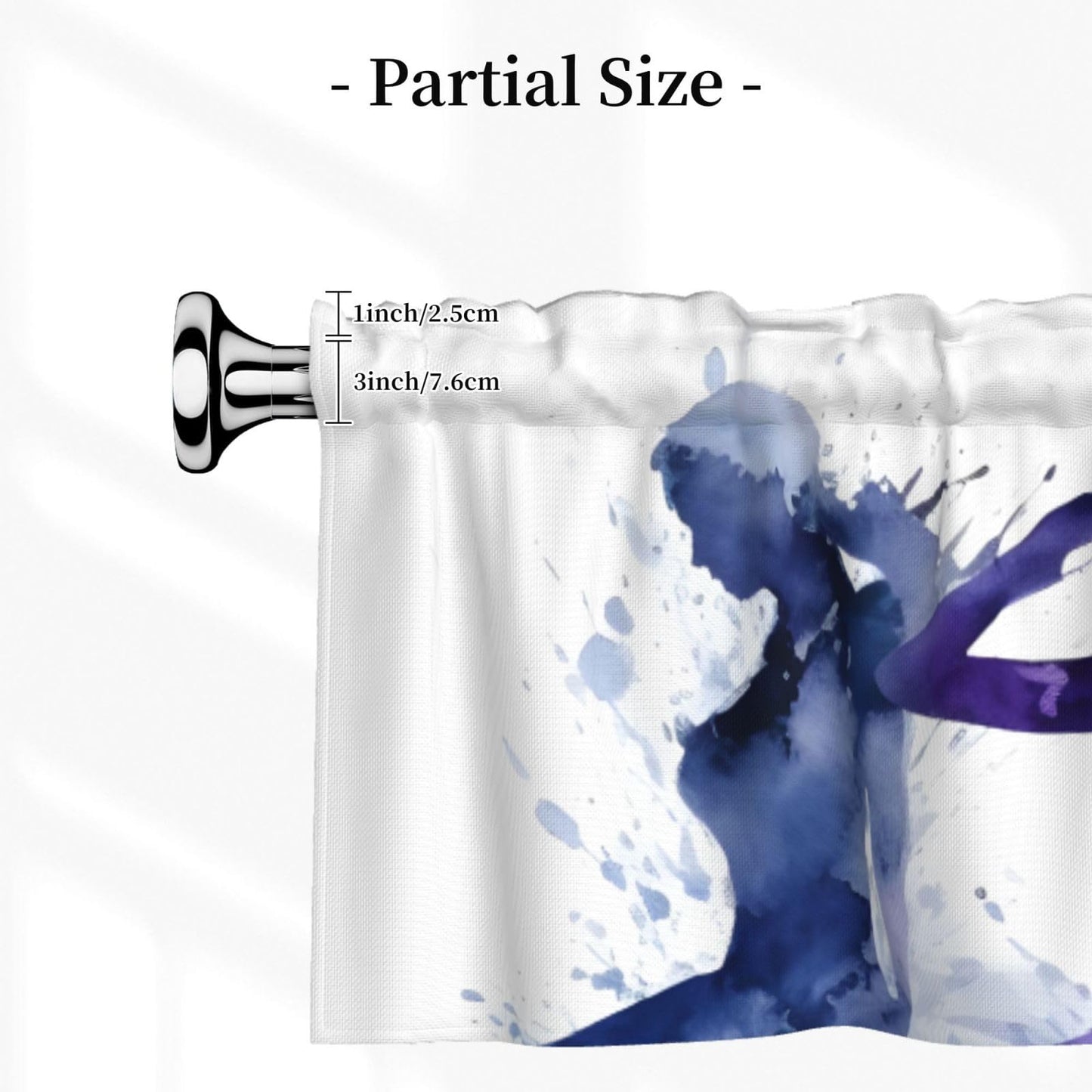 JXDXHCW Valances for Windows Dancer Valance Living Room Bedroom Kitchen Curtain Valance 54x18 Inch