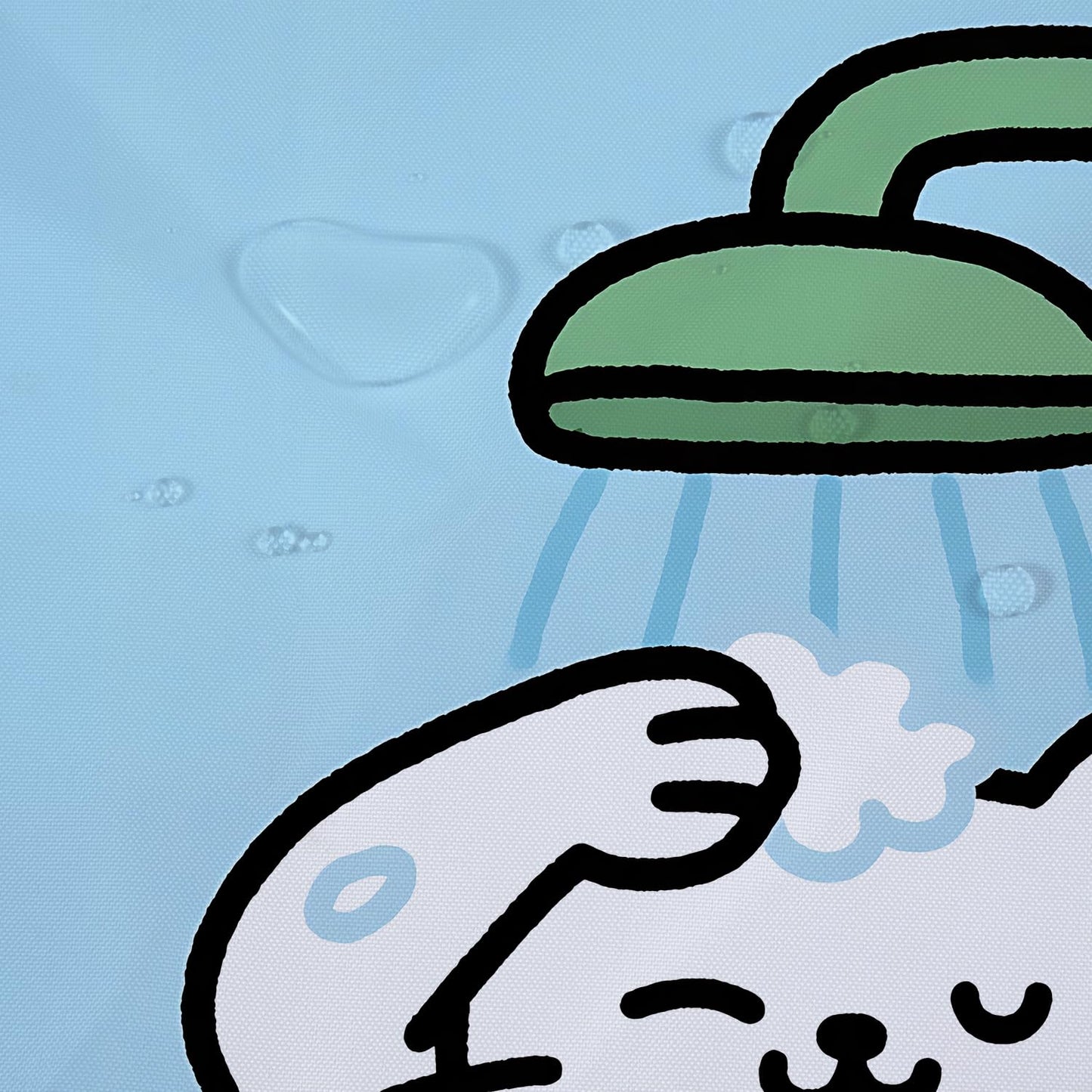 THISFIND Cute Cat Bath Time Shower Curtain- Cute Cartoon Kitten Showering with Bubbles, Waterproof Bathroom Decor Set with Hooks 72x72 Inches