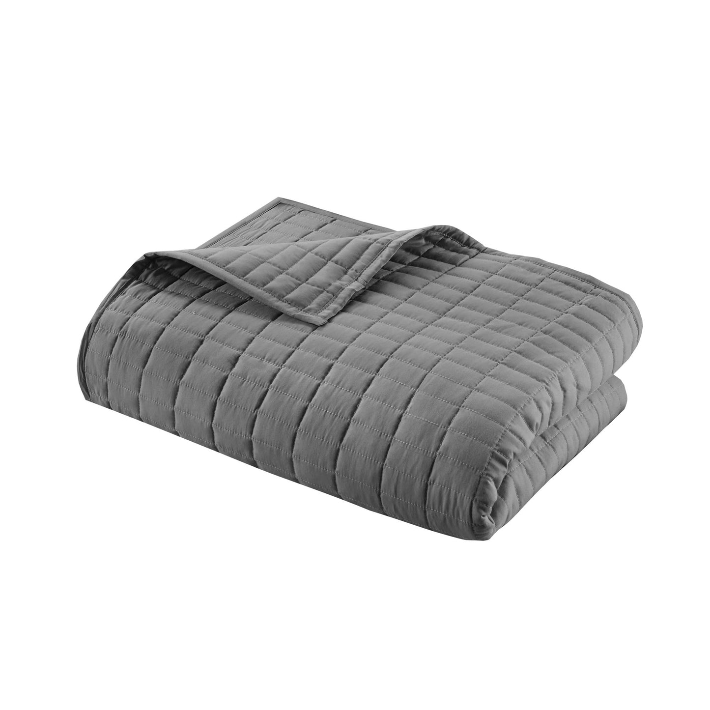 Comfort Spaces Daybed Cover- Luxe Double Sided -Quilting, All Season Cozy Bedding with Bedskirt, Matching Shams, 75'x39' Charcoal Grey 5 Piece