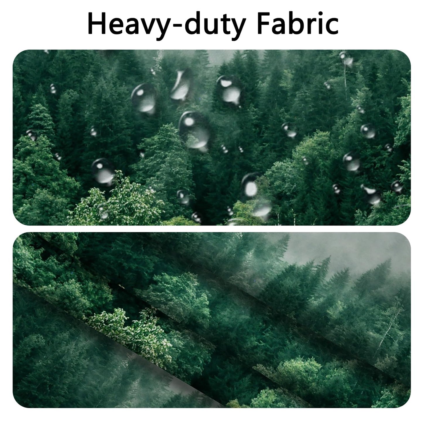 NAEMBCU Mistry Forest Shower Curtain with Snap in Fabric Liner 71x74 Inch