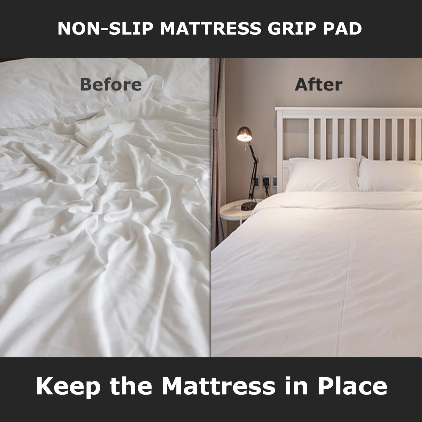 Non Slip Rug Pad Grippers - 5x6.5 Ft for Hardwood Floors, Mattress Slide Stopper Thick Carpet Pads Gripper for Tile Floors,Rug Grip for Area Rug,Sofa,Bed,Chair,Cushion Keep Your Rugs Safe and in Place