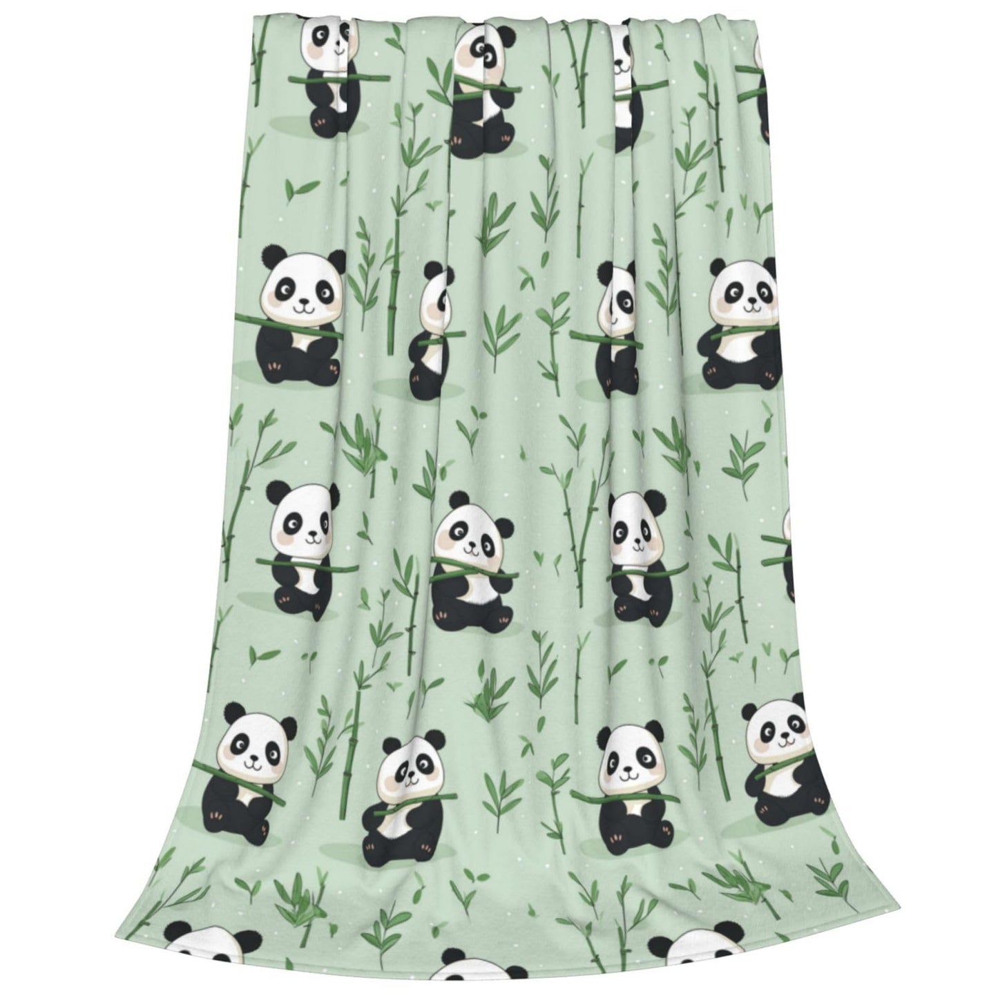 amepay Cute Baby Pandas Blanket Gifts for Panda Lover Adults Kids Girls Cartoon Flannel Throw Blankets Soft Fuzzy Lightweight for Home Decor Couch Bed Sofa 60x50 Inches