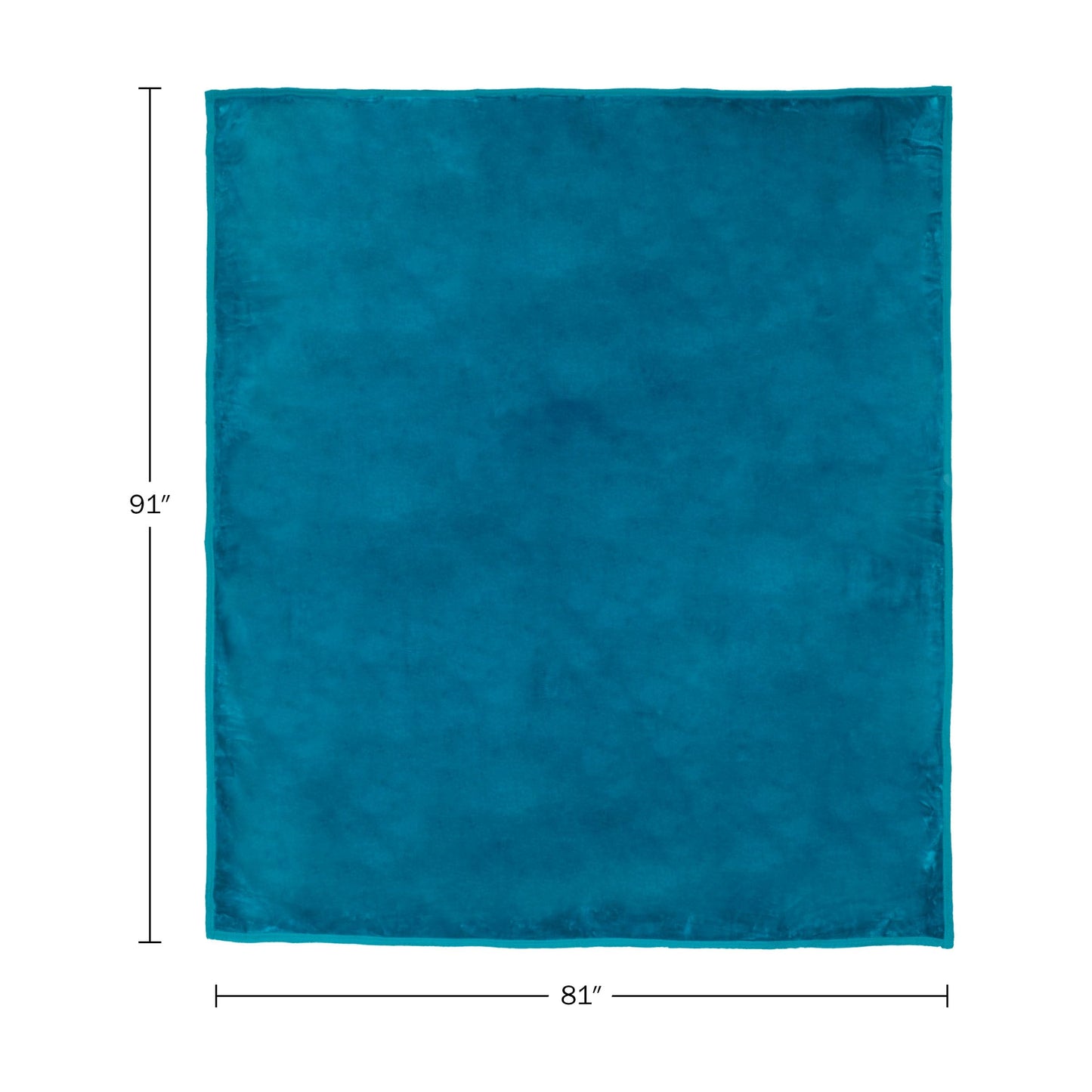 Lavish Home Faux Fur Throw Blanket - Oversized 91x81 Machine-Washable Bedding - Mink-Style 7.8lb Heavy Blanket for Bed or Sofa (Aqua)
