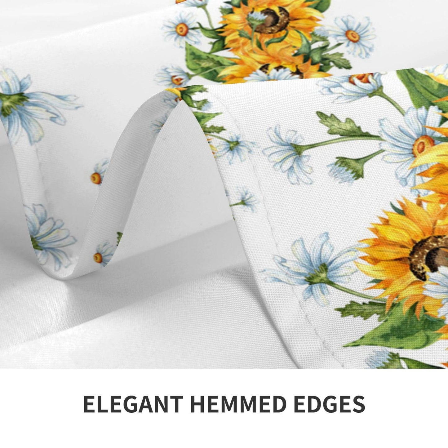 mutakin Sunflower Rectangle Tablecloth Washable Table Cloth 60x90 Inch Table Cover Waterproof for Decoration Kitchen Dining Room