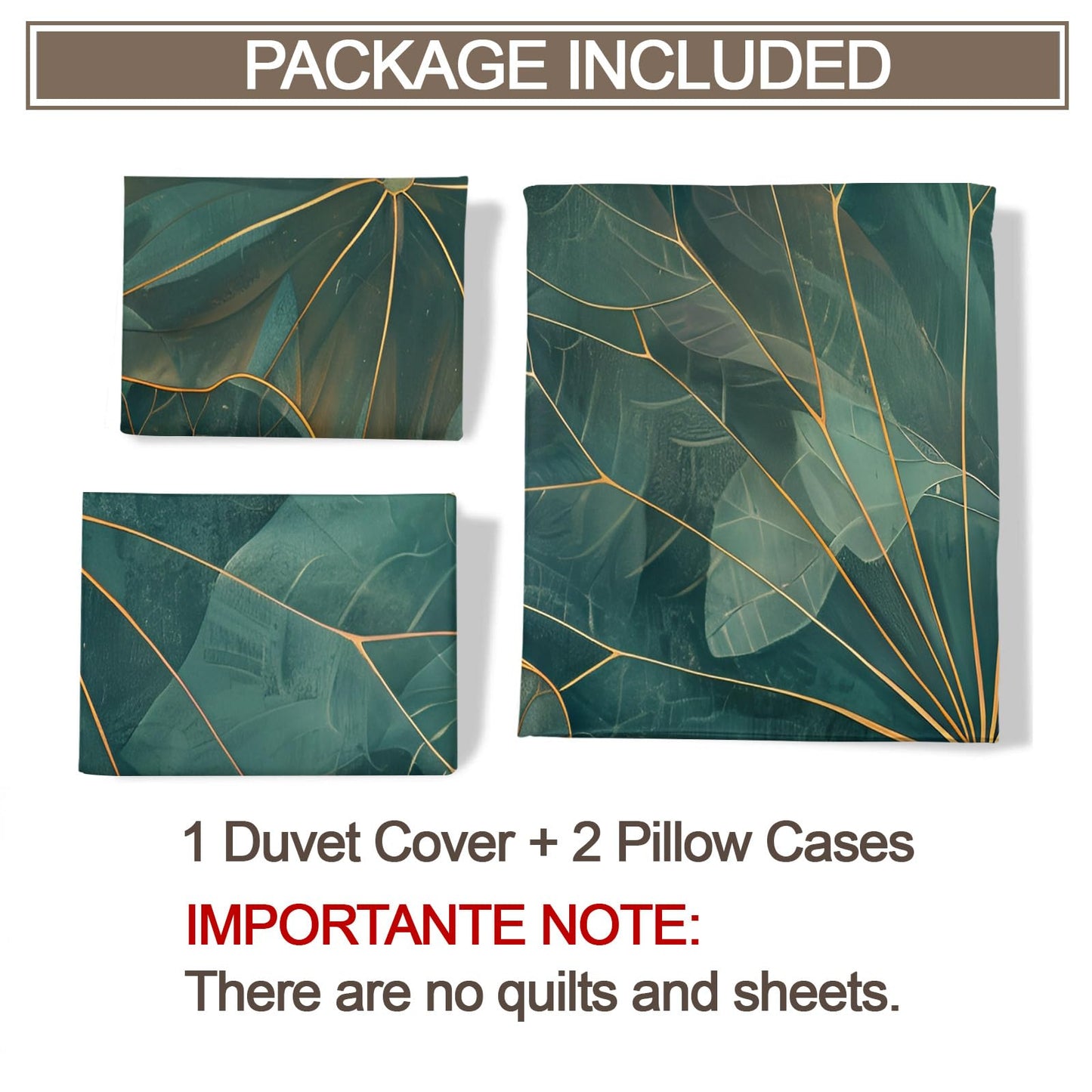 ZAMODE Lotus Leaf Duvet Cover Oversized King Size, Natural Botanical Leaves Comforter Cover 120" x 98", Green Plant Bedding Set with 2 Pillowcases