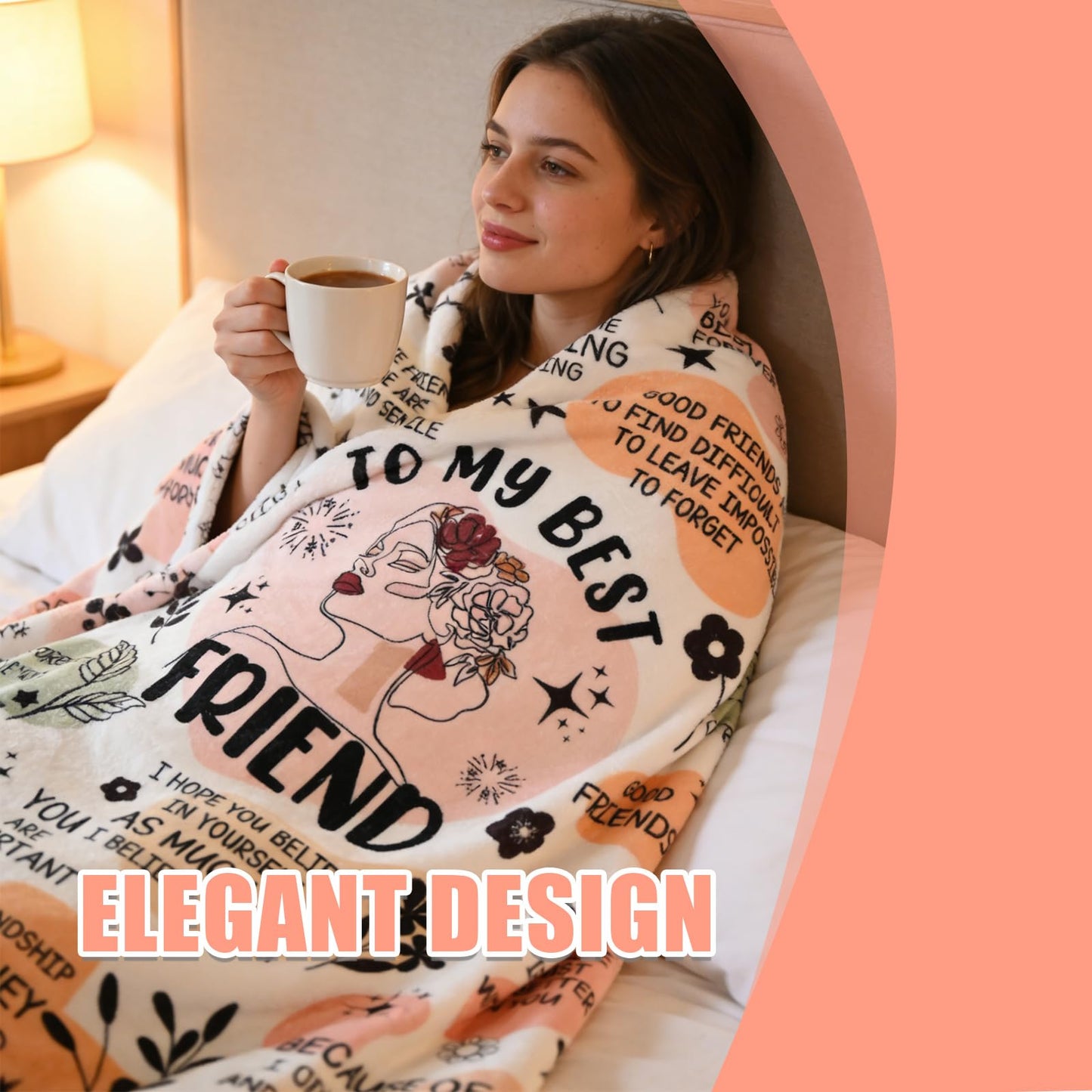 Aynaxcol Best Friend Blanket, Best Friend Birthday Gifts for Women, 60"x50" Cozy Bestie Throw Blanket Gift for Friendship BFF Soul Sister Graduation Woman Friends Unique Presents