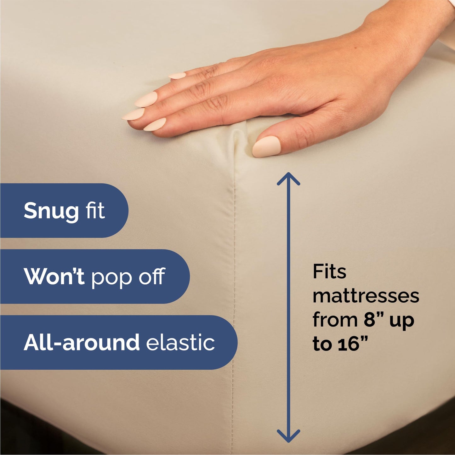 Queen Size 4 Piece Sheet Set - Comfy Breathable & Cooling Sheets - Hotel Luxury Bed Sheets for Women & Men - Deep Pockets, Easy-Fit, Extra Soft and Wrinkle Free Sheets - Wheat Oeko-Tex Bed Sheet Set