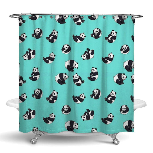 Meaudiwes Fashion Shower Curtain Set Home Hotel Bathroom Decoration Curtain Cute Panda, 72" x 70"