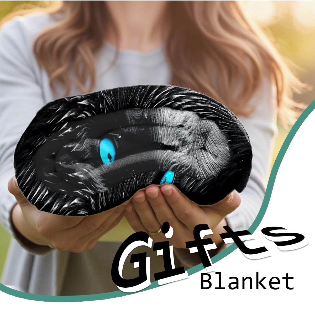 HUNXIAOJ Printed Bed Blanket Black and Blue Wild Animal Throw Bear Flannel Blankets Queen Size Blankets for Men Boy Bed Sofa Office Chair Blanket (49"x59")