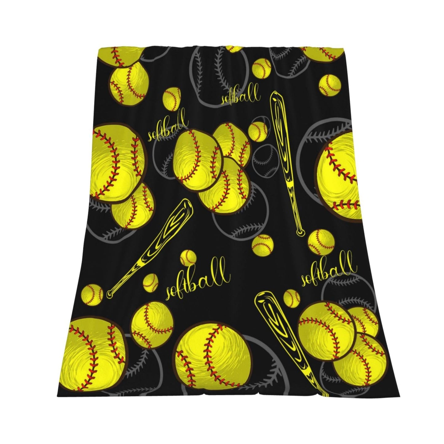 Softball Blanket Gifts for Girls Teenager, Super Soft Lightweight Flannel Throw Blanket for Couch Bed Decor 60"x50"