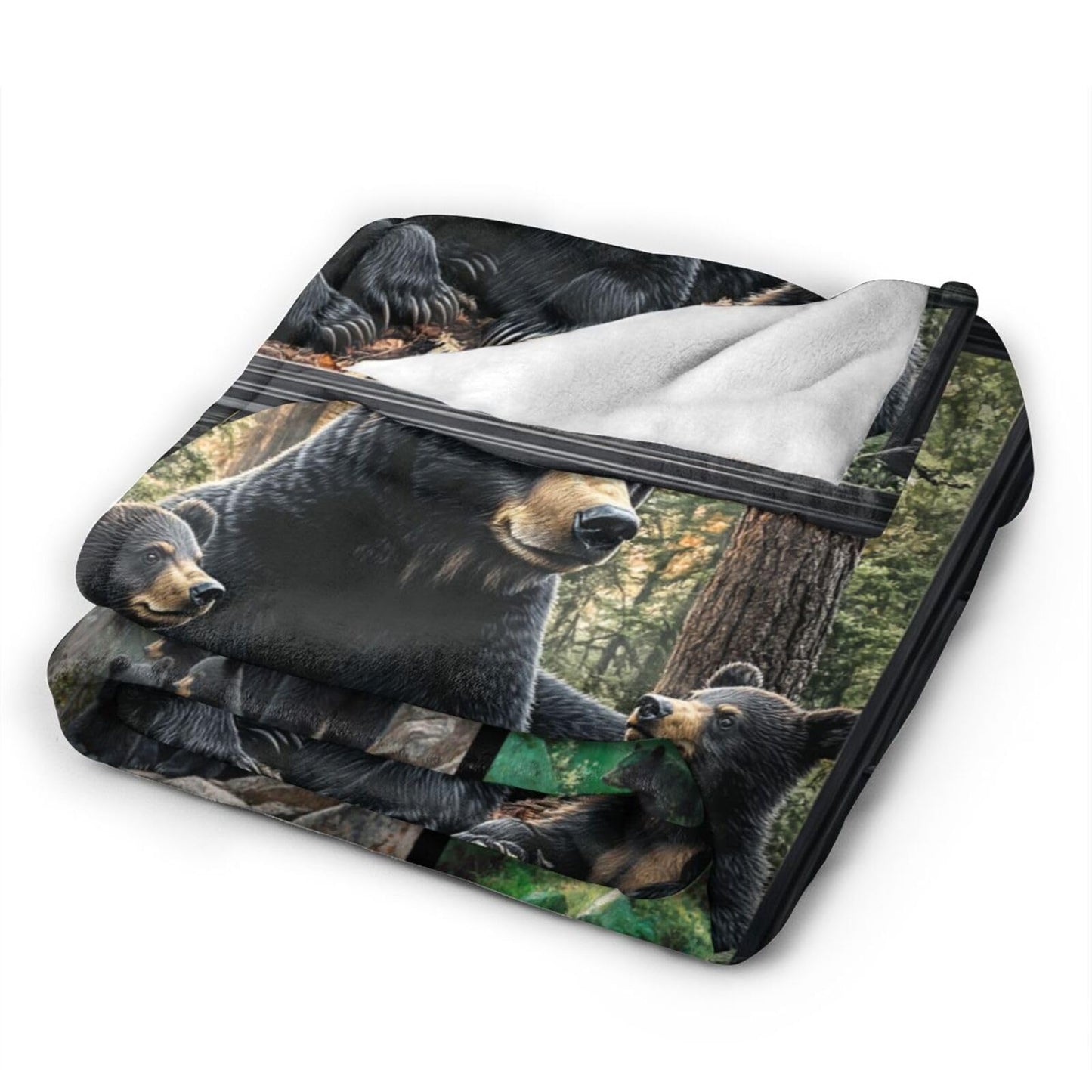 Bear Throw Blanket Farmhouse Bear Blankets Fleece Plush Flannel Super Soft Cozy Warm Lightweight Bears Decor Gifts for Boys Girls Kids Adults Men Women 40" x 50"