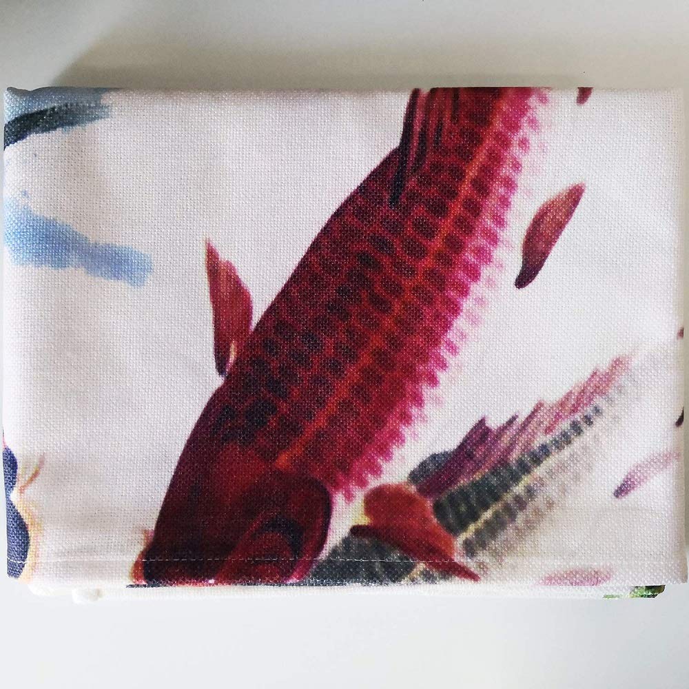 Ofat Home Koi Fish & Lotus Noren Curtain, 33.5" x 59"
