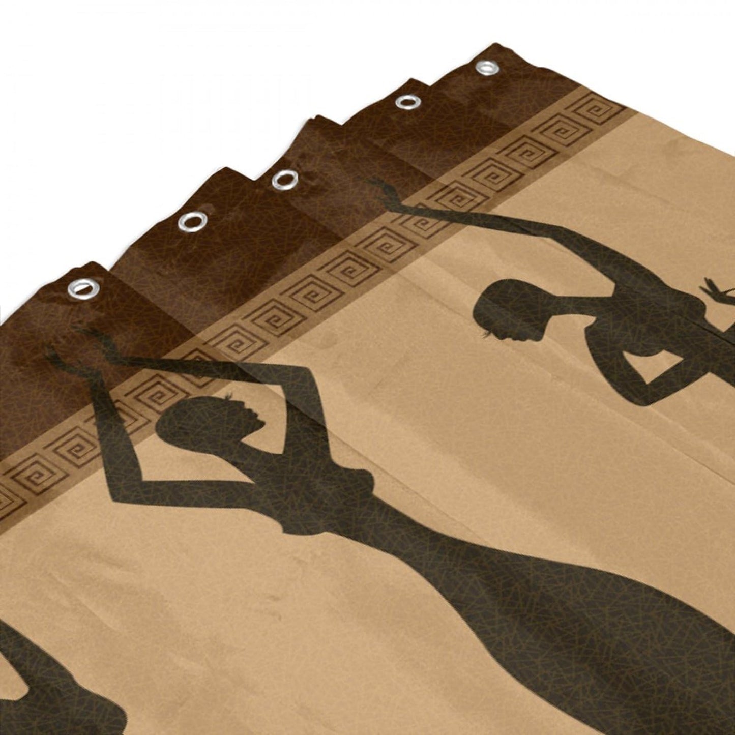 DDCBNS Africa Woman Shower Curtain Retro Style Graces Girls Silhouette Shower Curtain for Bathroom Decor Fabric Waterproof Upholstery Hook 66x72 Inches