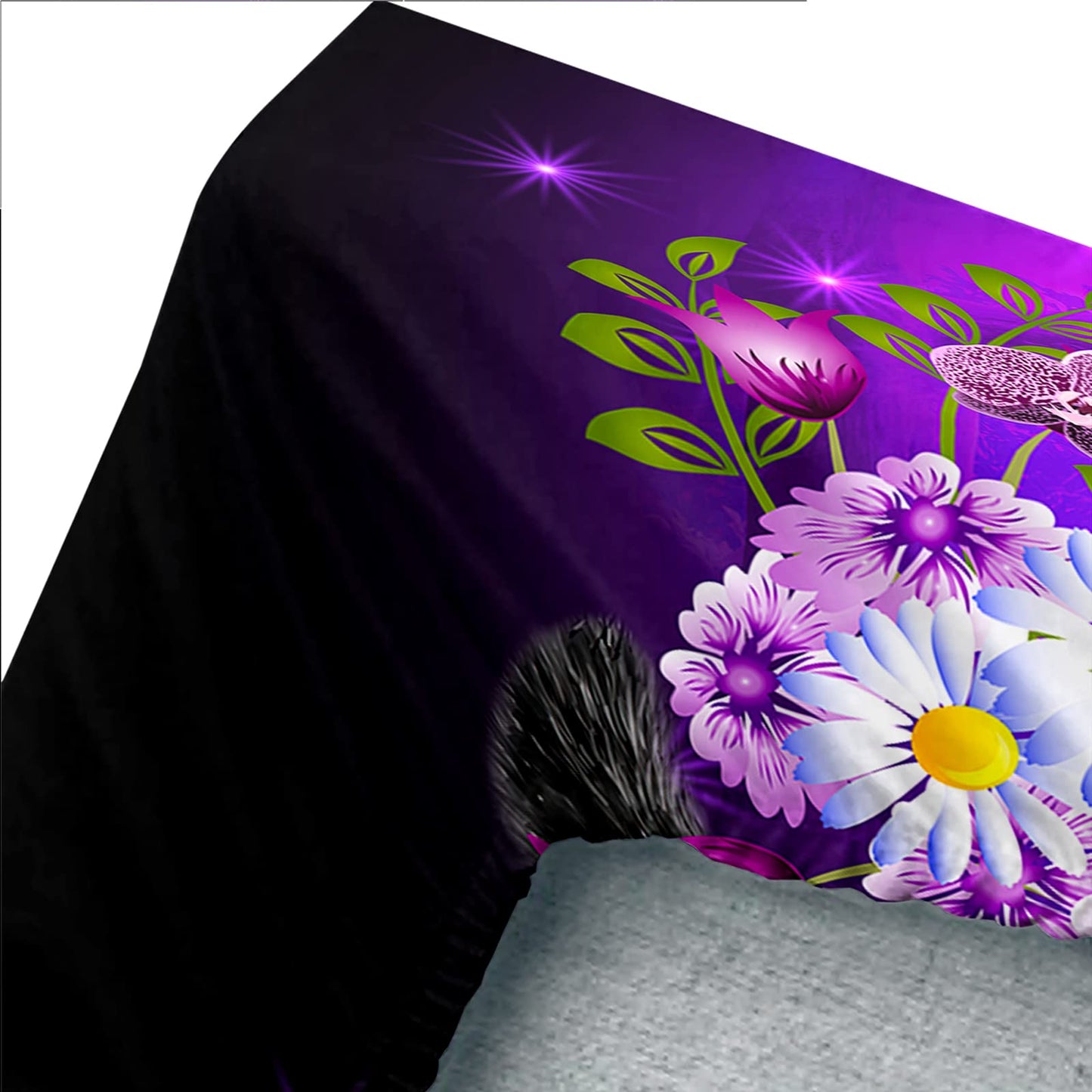 Axolotl Black Cat Bedding Cartoon Cat Sheet Set Twin,Daisy Butterflies Printed Kids Bedding Set for Kids Boys Girls Adults Room Decor,Purple Sky Sheets Set,1 Fitted Sheet 1 Flat Sheet 2 Pillowcases