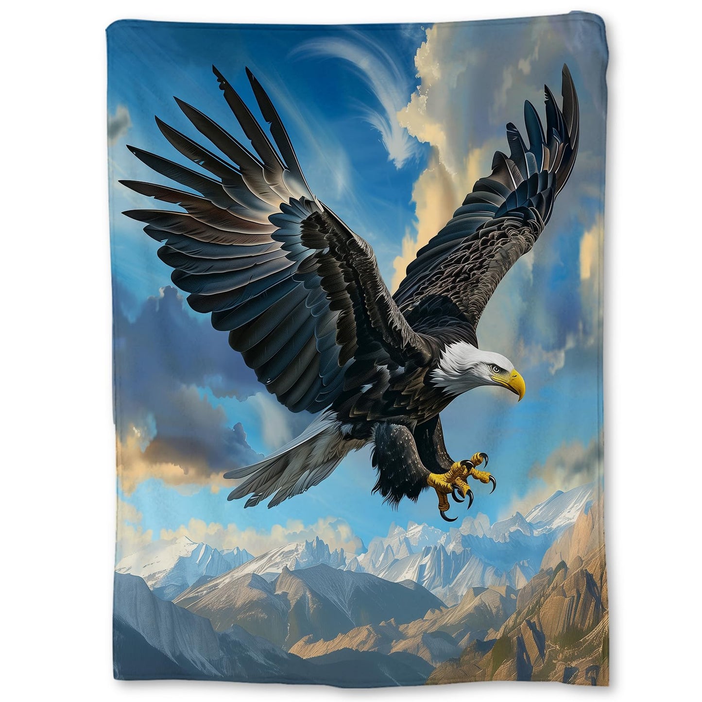 Ti Caldi Stunning Eagle Blanket | Soft Warm Fuzzy Lightweight Flannel Throw Blanket for Couch, Bed, Decor, Travel & Outdoor Use, Cozy Blankets for Adults Women Men 60×50 in