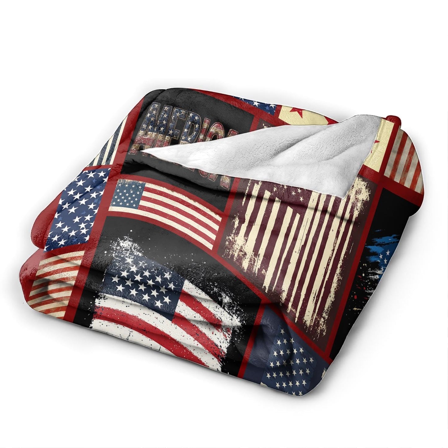 Veteran Blanket American Flag Throw Blanket Veterans Day Gifts for Men Women Adults Super Soft Cozy Plush Fluffy Fuzzy Fleece Blanket Home Decor 60''X80''